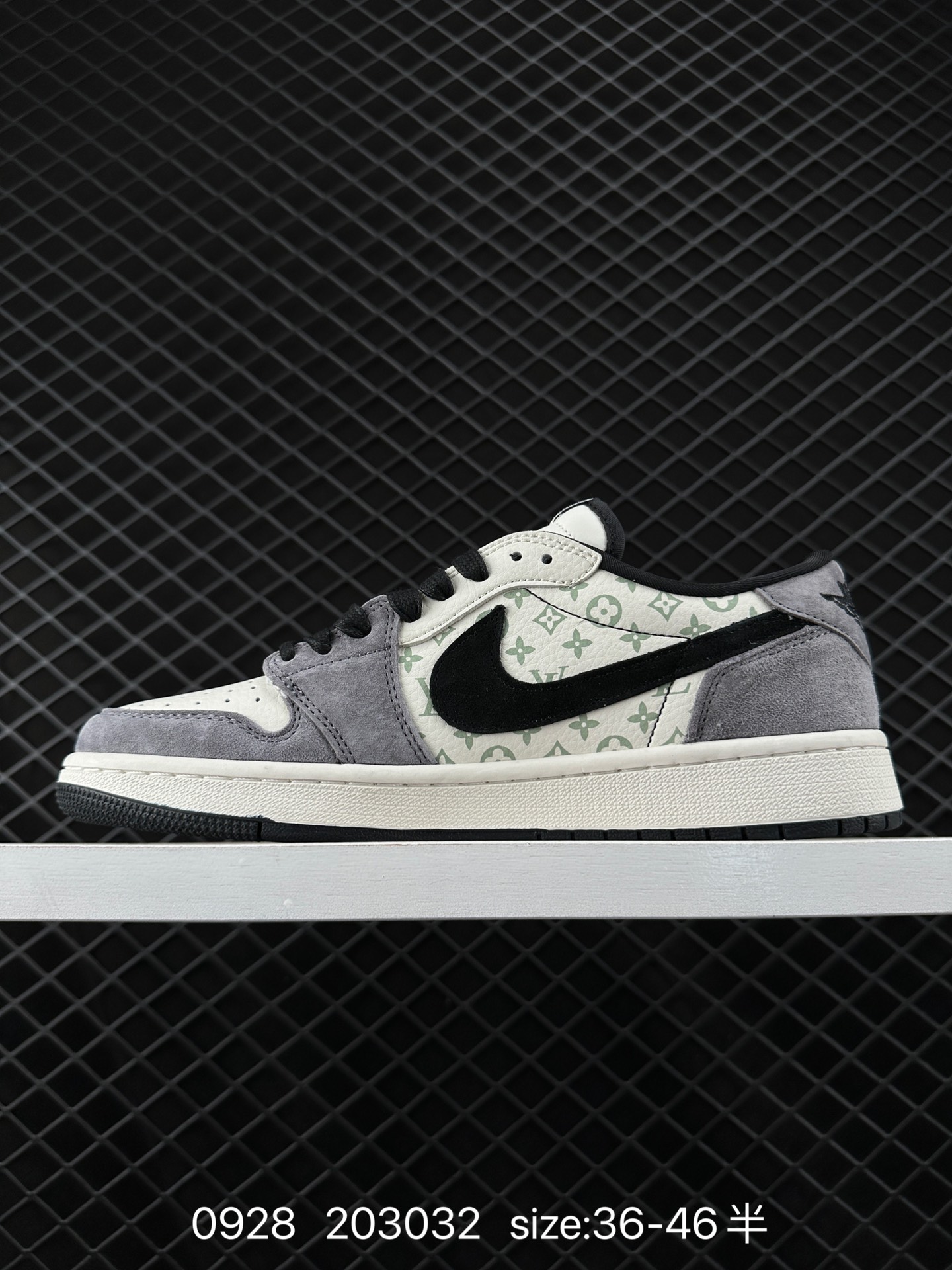 fragment design x Travis Scott x Nike Air Jordan 1 Low OG SP”Black/Green Toe“